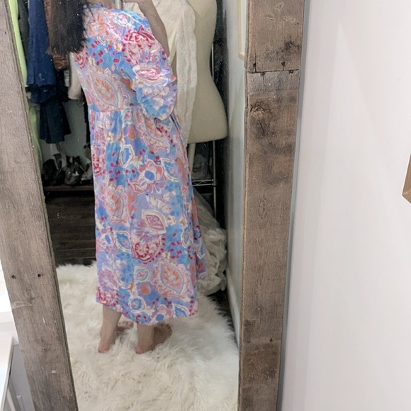 Umgee Vibrant Paisley floral maxi Dress size medium oversized and flowy - Picture 5 of 12